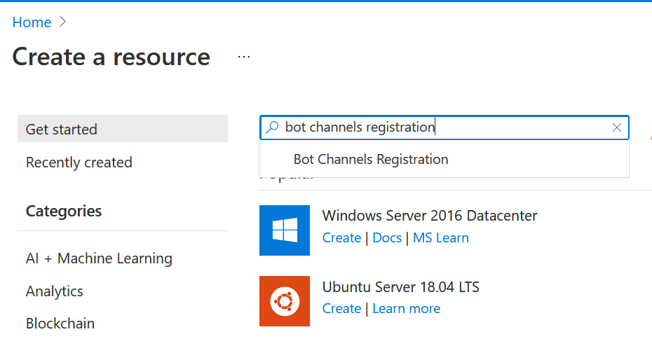 Bot Channels Registration