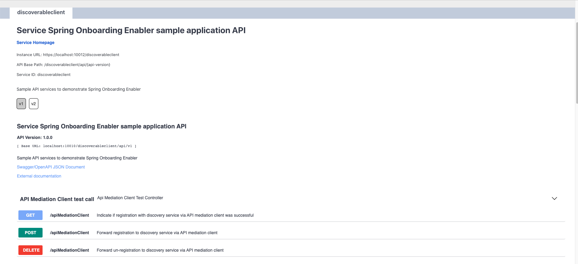 discoverable client api v1